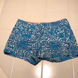 Lilly Pulitzer Blue Shell Shorts